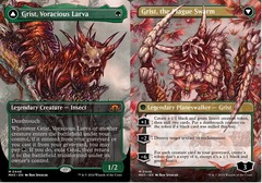 Grist, Voracious Larva // Grist, the Plague Swarm ~~ Borderless - Foil